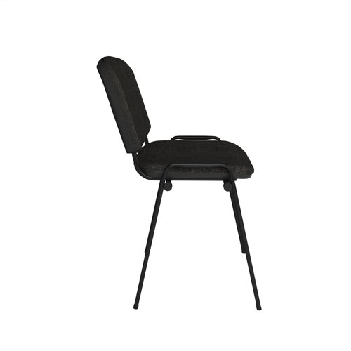 Taurus meeting room stackable chair with black frame and no arms - charcoal TAU40002-C Buy online at Office 5Star or contact us Tel 01594 810081 for assistance