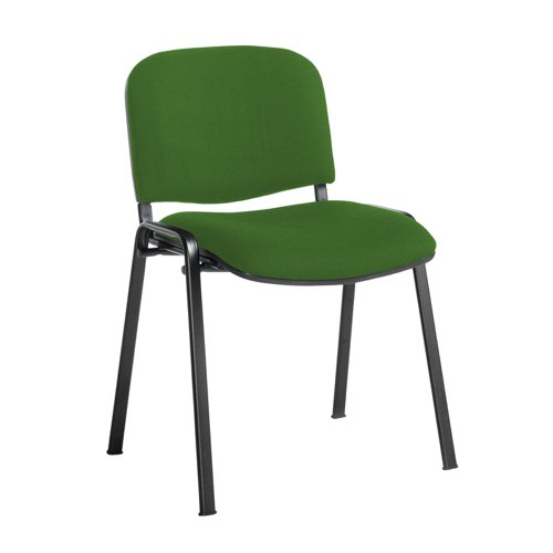 Taurus meeting room stackable chair with black frame and no arms - made to order