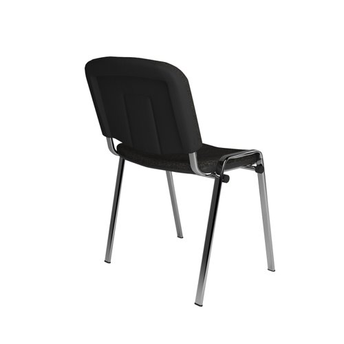 TAU40005-C Taurus meeting room stackable chair with chrome frame and no arms - charcoal