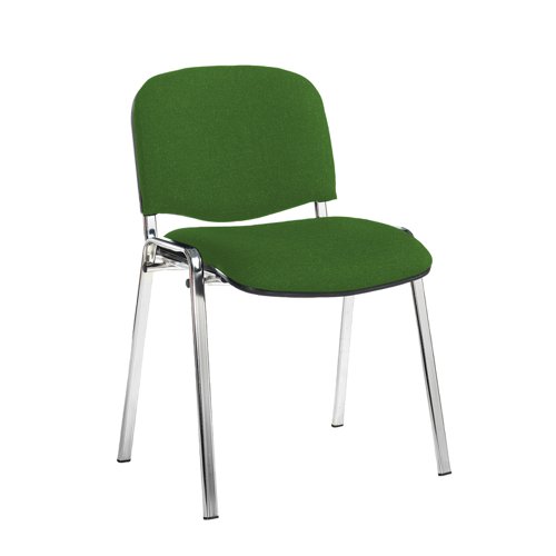 Taurus meeting room stackable chair with chrome frame and no arms - made to order