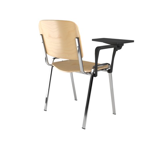 TAU40007-W | Taurus meeting and stacking chairs offer an attractively sleek and comfortable seating solution for any office meeting room or educational establishment. With an optional chrome frame or black frame, and upholstered, wooden, plastic and mesh back variants, Taurus also has a contoured seat and back which provide excellent support, with an easy to fit chair link available to connect chair frames.