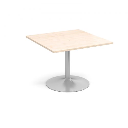 Trumpet base square extension table 1000mm x 1000mm - maple