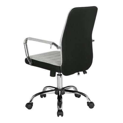 Tempo high back fabric operators chair with mesh trim - grey