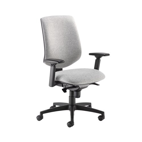 Tegan fabric asynchro operator chair with 3D arms - made to order