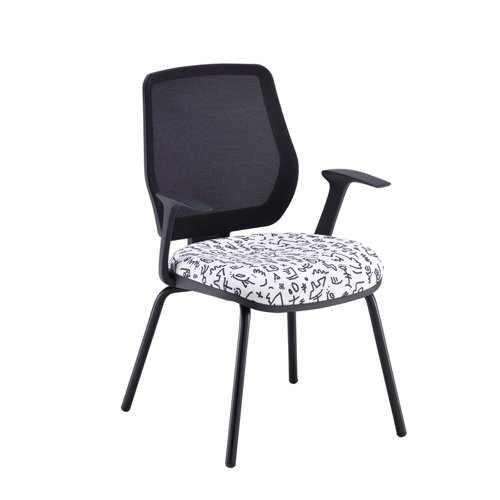 Tegan mesh back 4 leg frame meeting chair - made to order