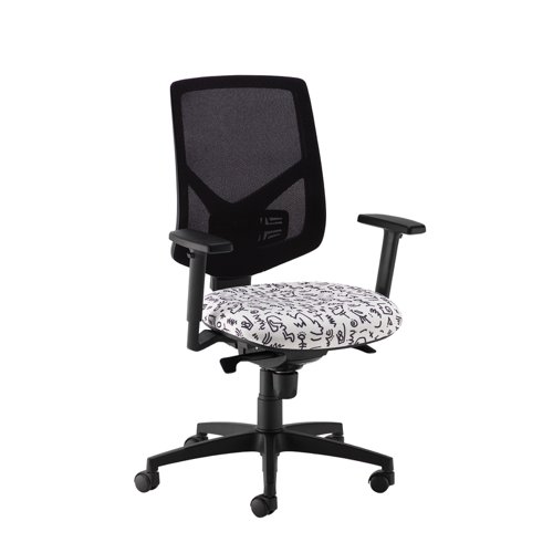Tegan mesh back asynchro operator chair with 2D arms - made to order