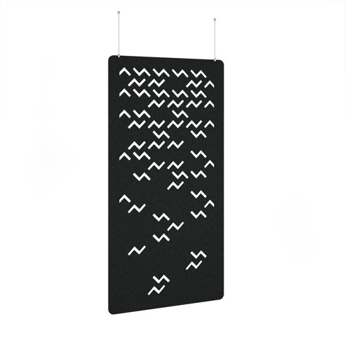 Twist Hanging Panel 1200w - Black eco-friendly office product