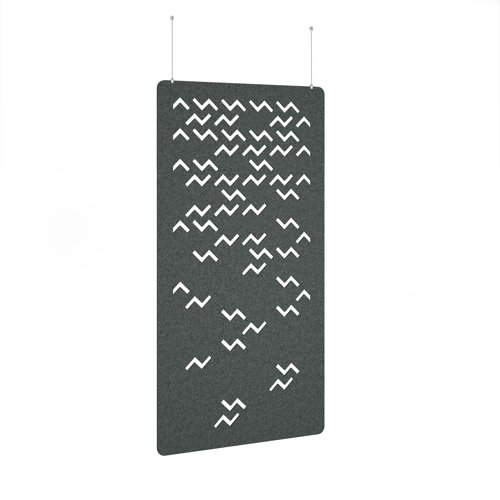 Twist Hanging Panel 1200w - Moonlight Grey eco-friendly office product
