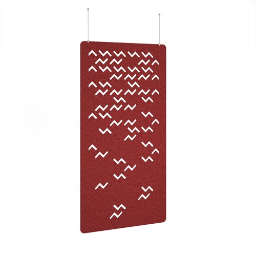 Twist Hanging Panel 1200w - Pure Red eco-friendly office product