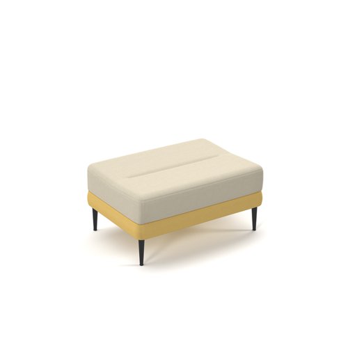 Trinity single ottoman sofa, soft cushioned seat with steel leg frames and optional integrated power - made to order