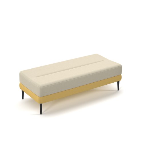 Trinity double ottoman sofa, soft cushioned seat with steel leg frames and optional integrated power - made to order