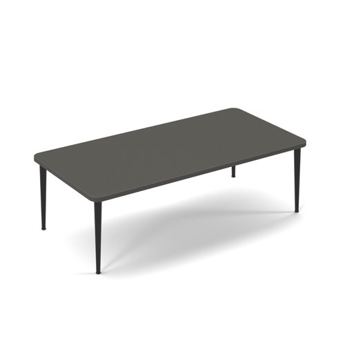 Trinity rectangular coffee table 1400 x 700mm - onyx grey top
