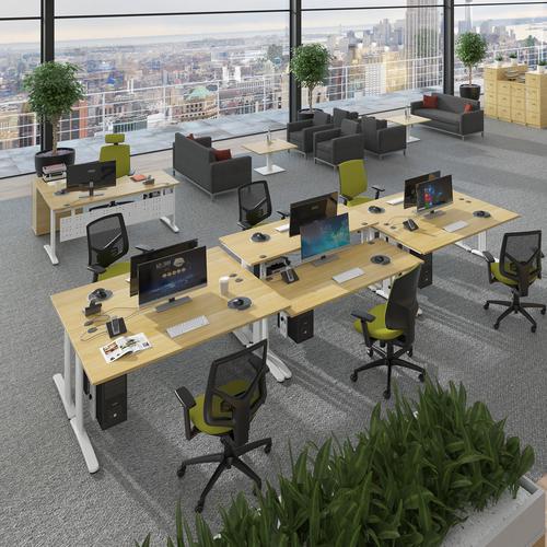 With its strong lines and elegant form, TR10 is a streamlined desking system built for demanding work places and is a popular choice for a wide range of projects. The cable managed cantilever leg design allows users to hide and store unsightly cables, keeping them off the ground where they could create trip hazards and making the desk area both safe and aesthetically pleasing.