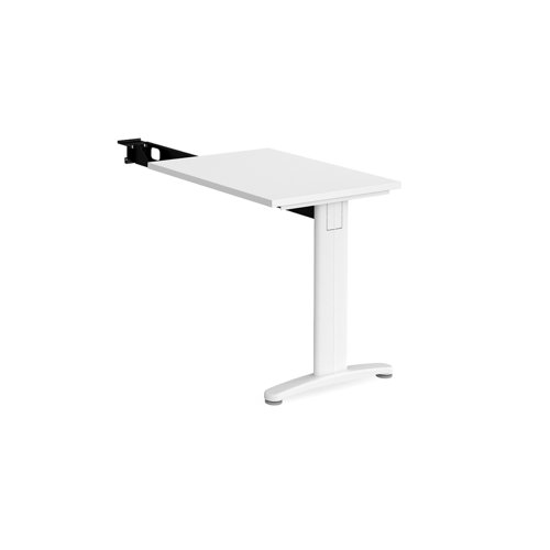 TR10 single return desk 800mm x 600mm - white frame, white top TR86WWH Buy online at Office 5Star or contact us Tel 01594 810081 for assistance