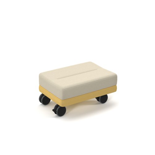 Trinity single ottoman sofa, mobile with castors - made to order