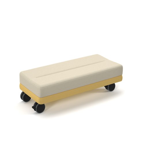 Trinity double ottoman sofa, mobile with castors - made to order
