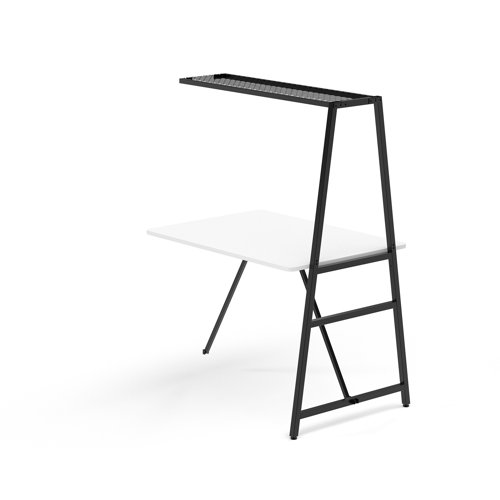 Trellis modular worktable 1400 wide add on unit in white