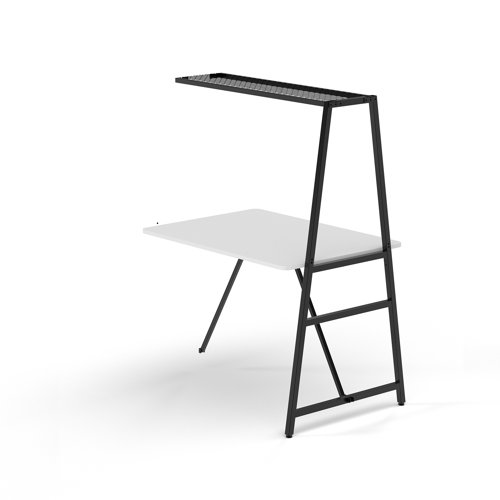 Trellis modular worktable 1400 wide add on unit in white