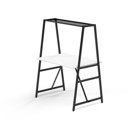 Trellis modular worktable 1400 wide starter unit in white