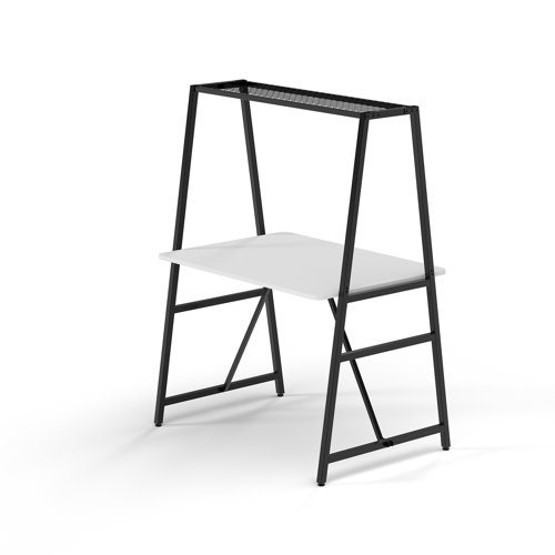 Trellis modular worktable 1400 wide starter unit in white