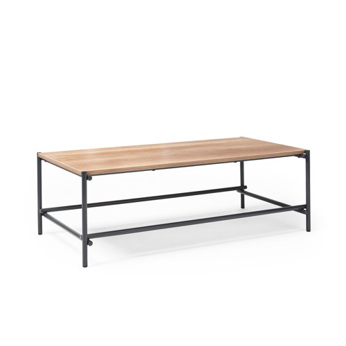 Turin rectangular coffee table with anthracite steel frame and Alaska top