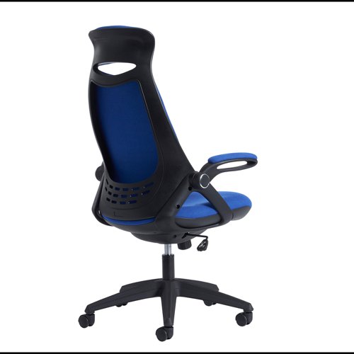 Tuscan high back fabric managers chair with head support - blue Office Chairs TUS300T1-B