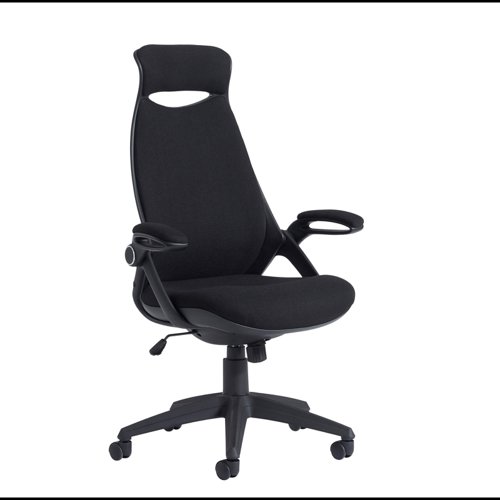 Tuscan High Back Chair - Black Fabric (TUS300T1-K)
