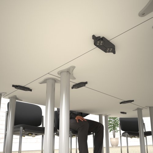 The table linking mechanism allows you to easily connect and disconnect multiple meeting tables in no time flat, ensuring a tight, stable and level conference table combination to complement any meeting space. The low profile design of the linking mechanism quickly and easily locks into place and can be used with fliptop, folding leg and radial leg tables of all shapes and sizes.