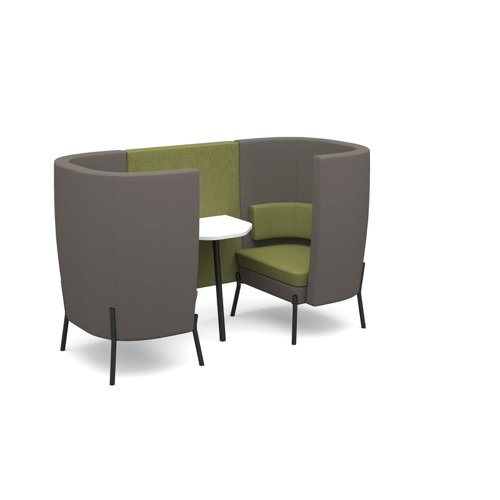 Tilly 2 person high back meeting booth with table - made to order