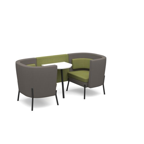 Tilly 2 person low back meeting booth with table - made to order