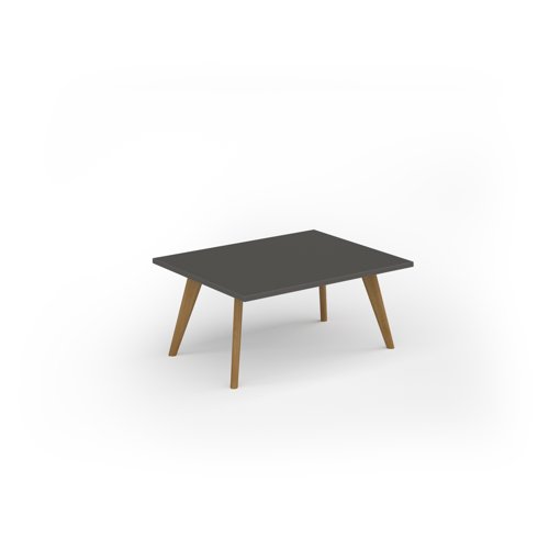 Unity coffee table 1000w x 800d with 4x solid oak legs, top in onyx grey