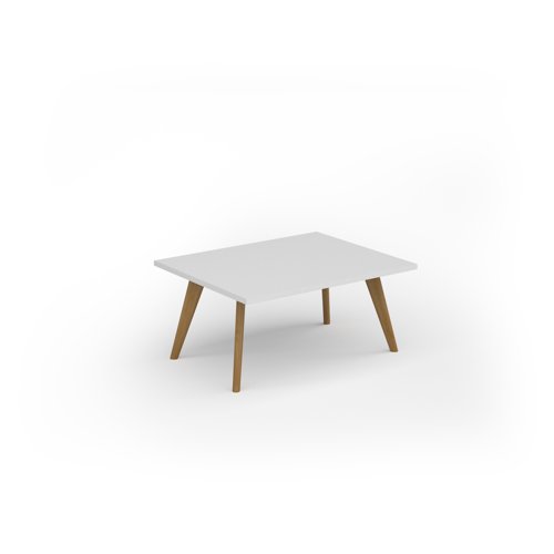 Unity coffee table 1000w x 800d with 4x solid oak legs, top in white