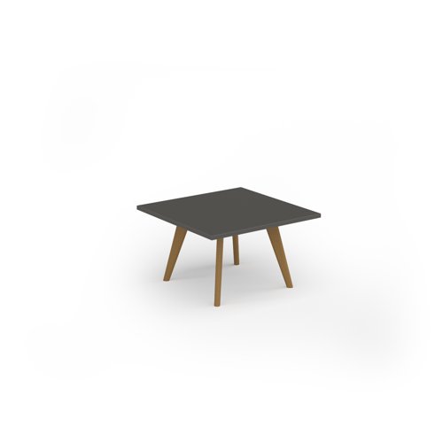 Unity coffee table 800w x 800d with 4x solid oak legs, top in onyx grey