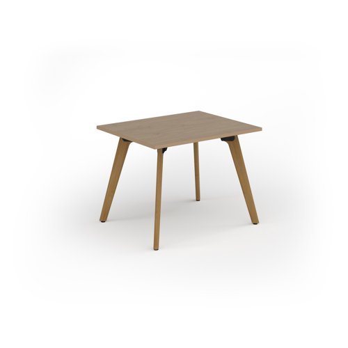 Unity dining table 1000w x 800d with 4x solid oak legs, top in kendal oak