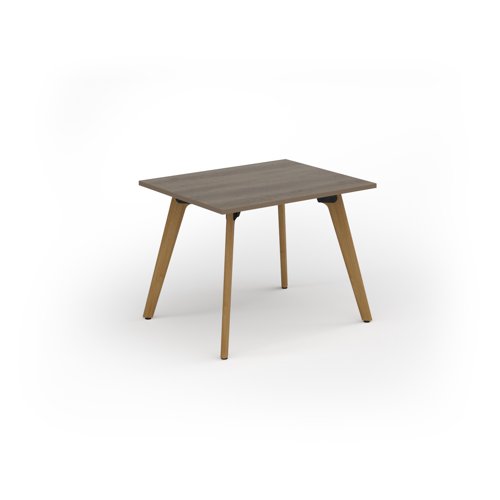 Unity dining table 1000w x 800d with 4x solid oak legs, top in nebraska oak