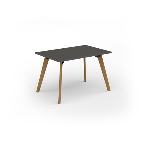 Unity dining table 1200w x 800d with 4x solid oak legs, top in onyx grey