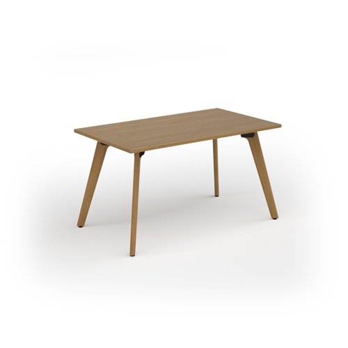Unity dining table 1400w x 800d with 4x solid oak legs, top in oak