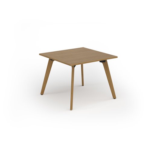 Unity worktable 1000w x 1000d with 4x solid oak legs, top in oak