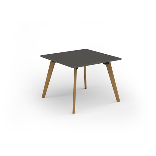 Unity worktable 1000w x 1000d with 4x solid oak legs ,top in onyx grey