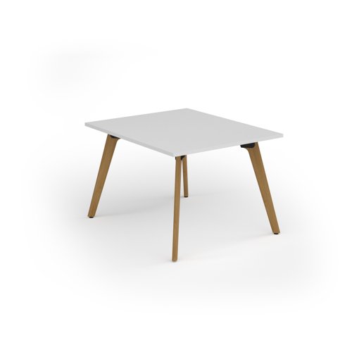 Unity worktable 1000w x 1200d with 4x solid oak legs, top in white