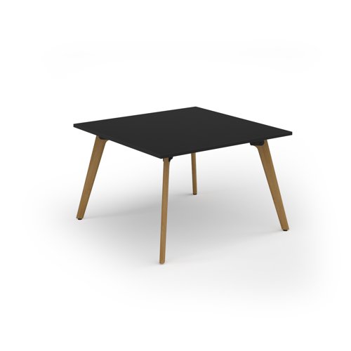 Unity worktable 1200w x 1200d with 4x solid oak legs, top in black