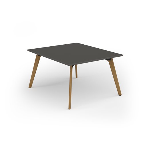 Unity worktable 1200w x 1400d with 4x solid oak legs, top in onyx grey