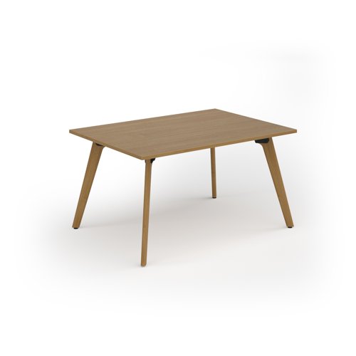 Unity worktable 1400w x 1000d with 4x solid oak legs, top in oak