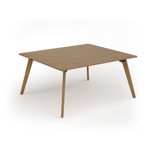 Unity worktable 1600w x 1400d with 4x solid oak legs, top in oak