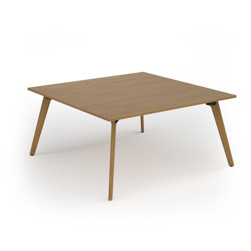 Unity worktable 1600w x 1600d with 4x solid oak legs, top in oak