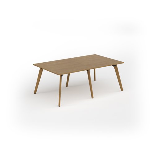 Unity worktable 2000w x 1200d with 4x solid oak legs, top in oak