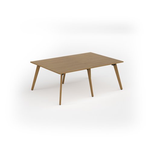 Unity worktable 2000w x 1400d with 4x solid oak legs, top in oak