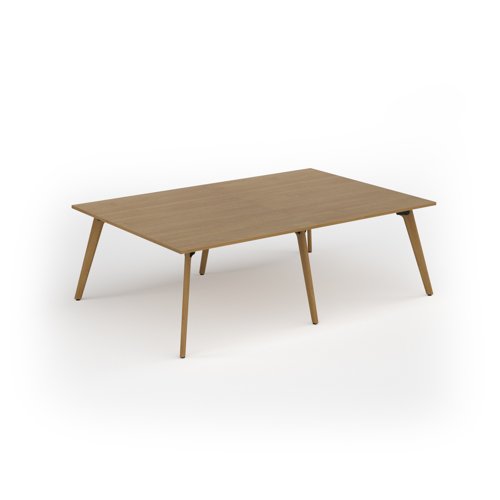 Unity worktable 2400w x 1600d with 4x solid oak legs, top in oak