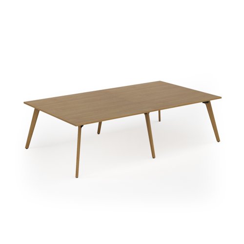 Unity worktable 2800w x 1600d with 4x solid oak legs, top in oak