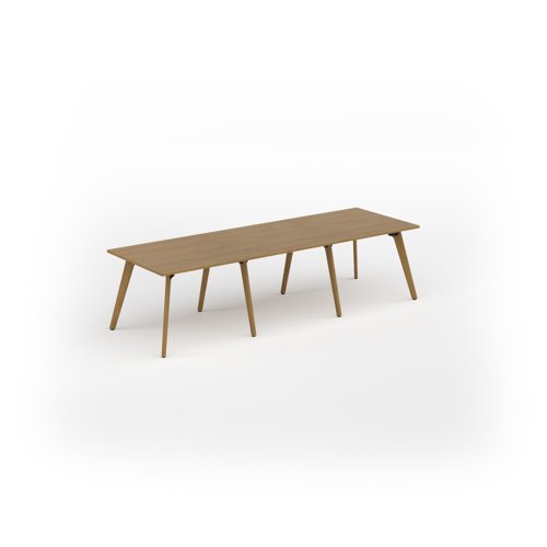 Unity worktable 3000w x 1000d with 4x solid oak legs, top in oak